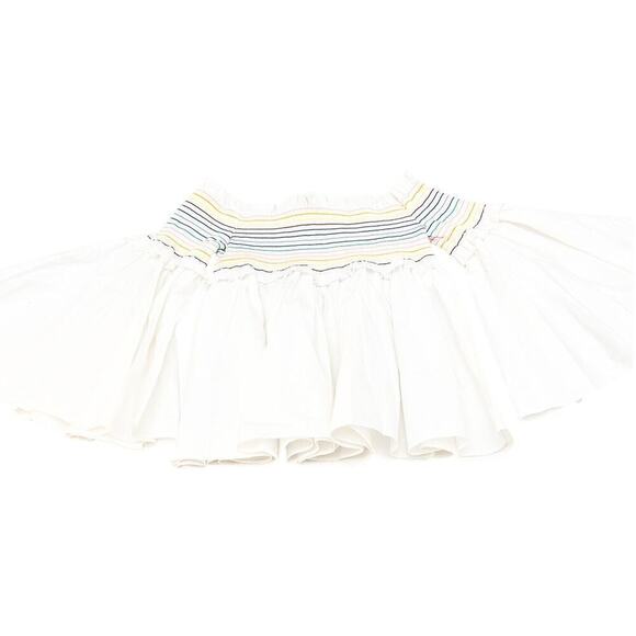 Greyson Off the Shoulder Top Balloon Sleeves White Multicolor Stitch Size XS - Picture 2 of 7